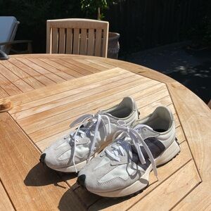 New Balance White and Black Sneakers